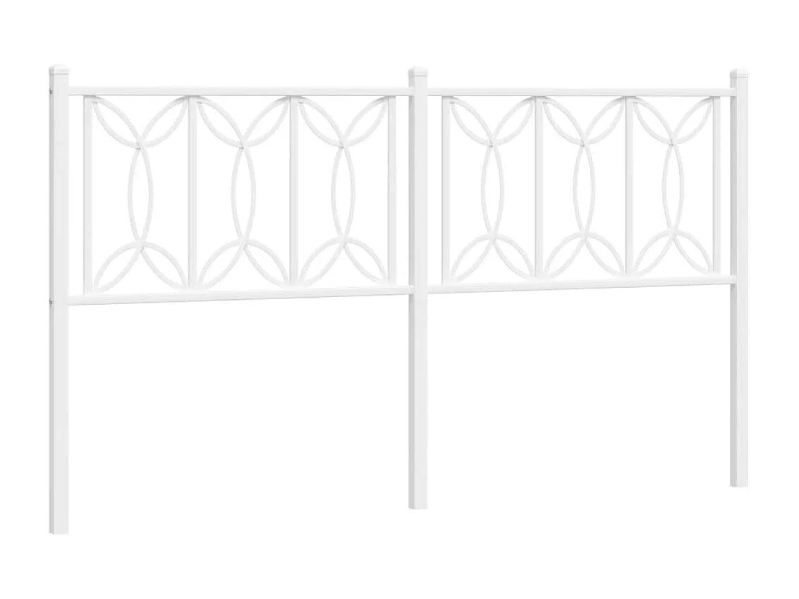 Tête de lit métal blanc 150 cm