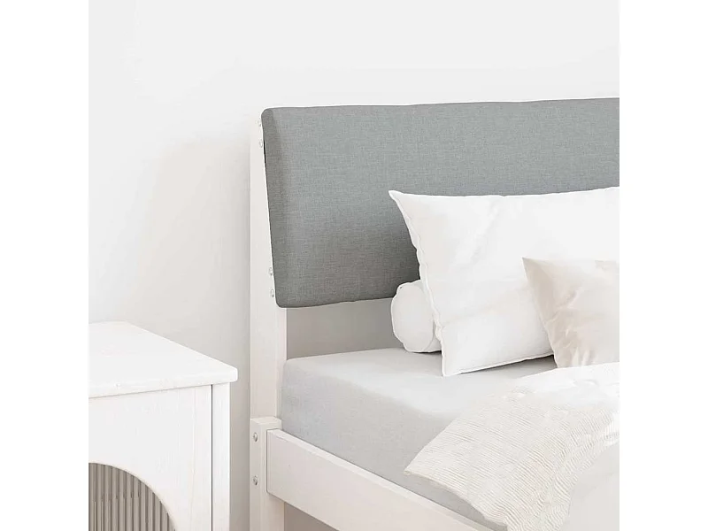 Tête de lit capitonnée Gris clair 75 cm Pin massif