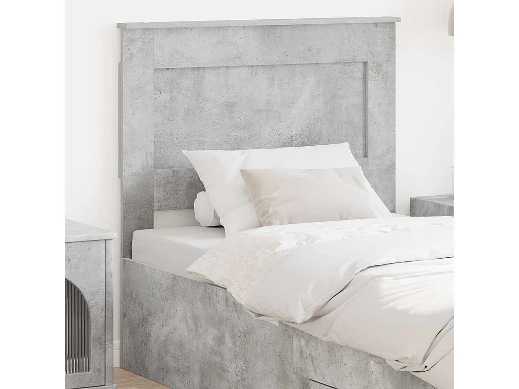 Tête de lit Gris béton 100 cm Bois d'ingénierie