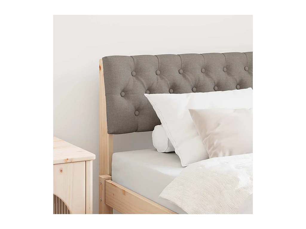 Cabeceira estofada Cinzento-acastanhado 90 cm