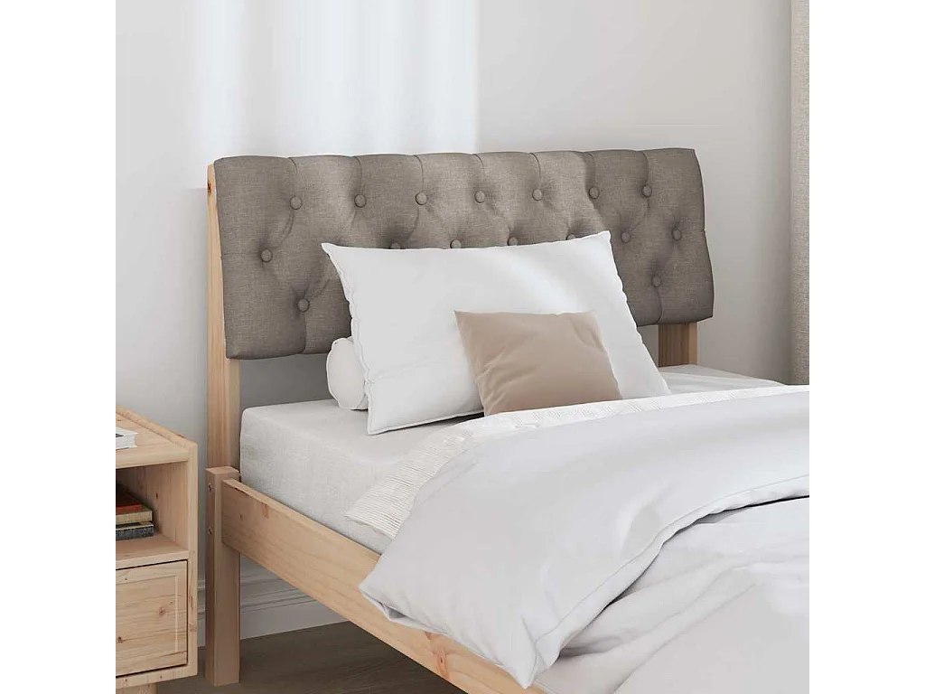 Cabeceira estofada Cinzento-acastanhado 90 cm