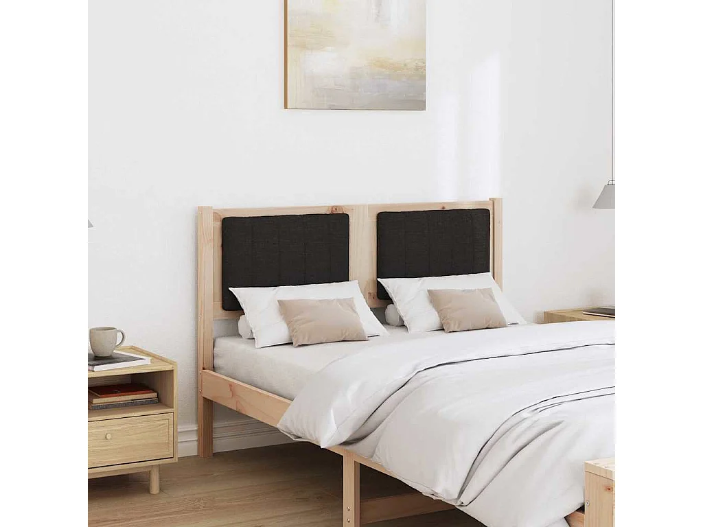 Cabeceira estofada com cabeceira Castanho 120 cm