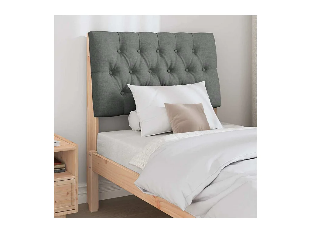 Cabeceira estofada Cinza Escuro 75 cm