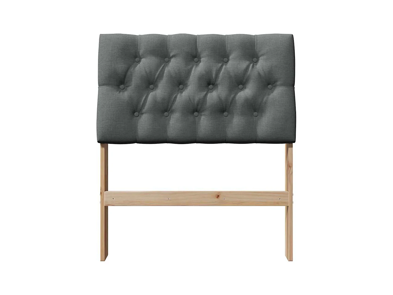 Cabeceira estofada Cinza Escuro 75 cm