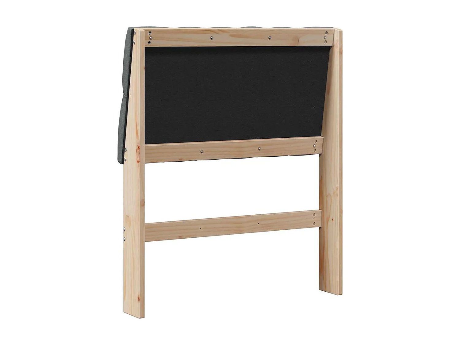 Tête de lit capitonnée Gris foncé 75 cm Pin massif