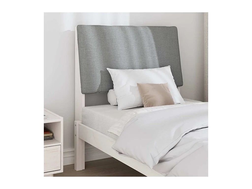 Cabecero tapizado Gris Claro 80 cm Madera de pino macizo