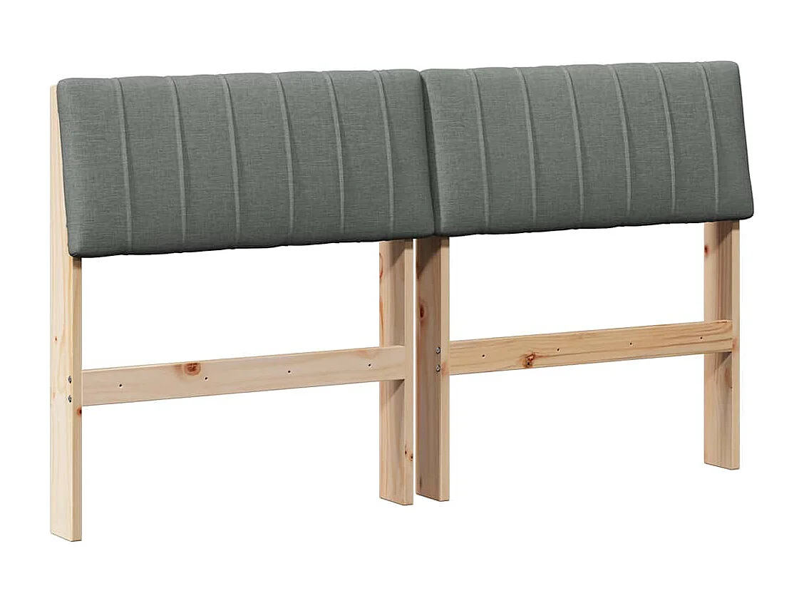 Cabeceira estofada Cinza Escuro 140 cm