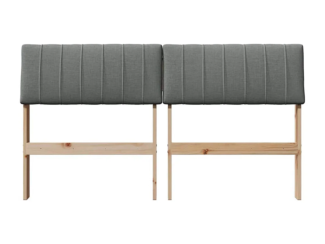 Cabeceira estofada Cinza Escuro 140 cm