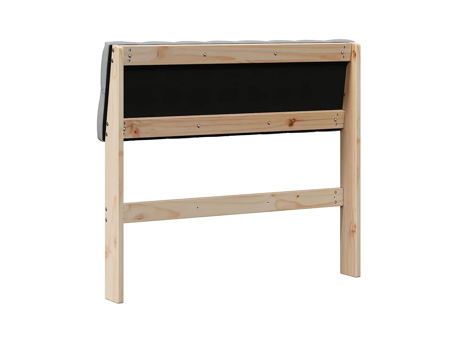 Tête de lit capitonnée Gris clair 90 cm Pin massif