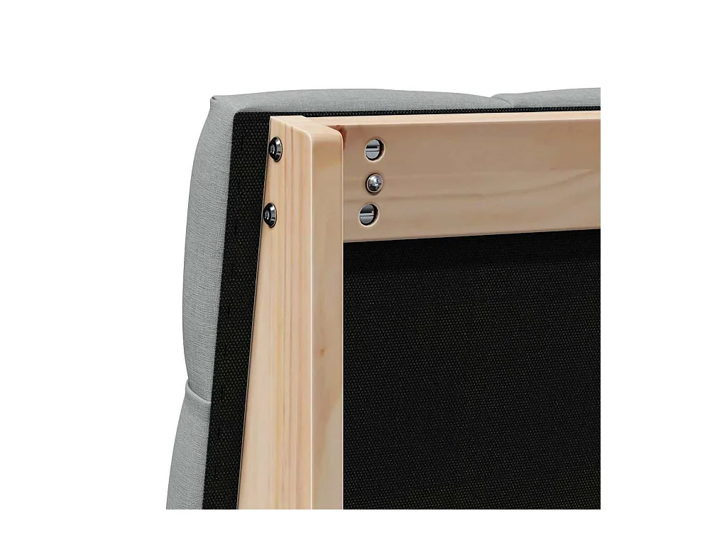 Tête de lit capitonnée Gris clair 90 cm Pin massif