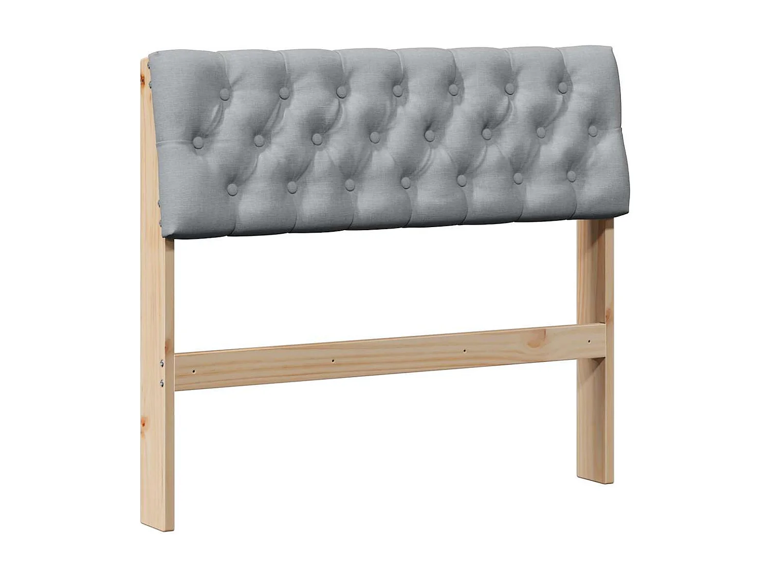 Cabeceira estofada Cinzento-claro 90 cm