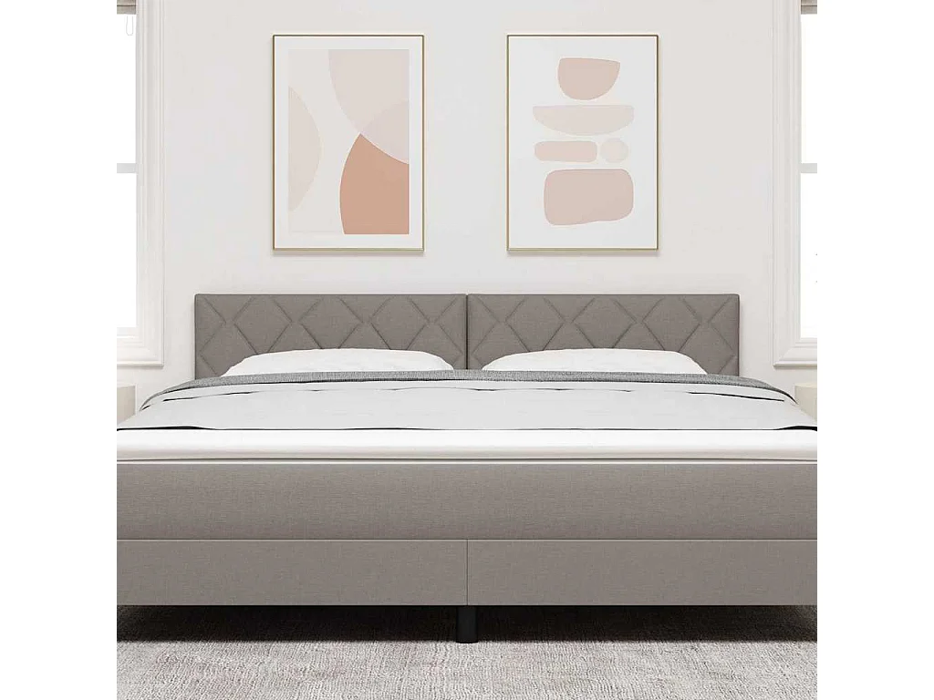 Tête de Lit en Tissu Géométrique Taupe 180 cm tissu