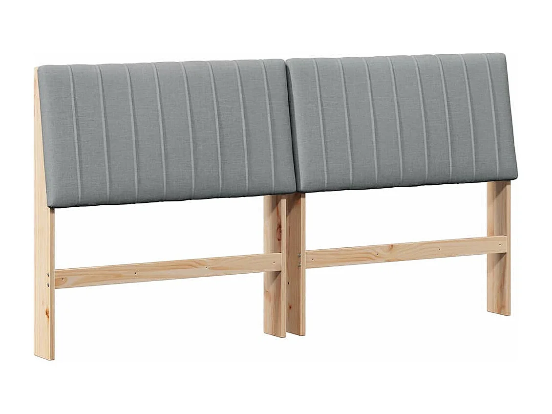 Cabeceira estofada Cinzento-claro 180 cm