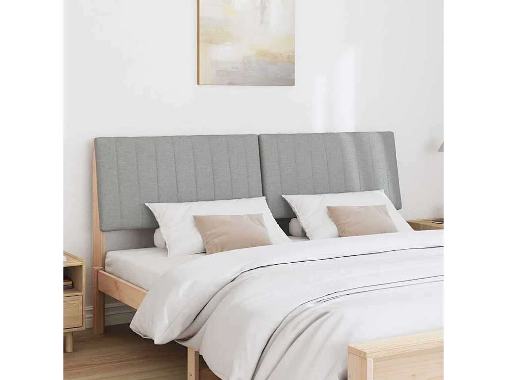 Cabeceira estofada Cinzento-claro 180 cm