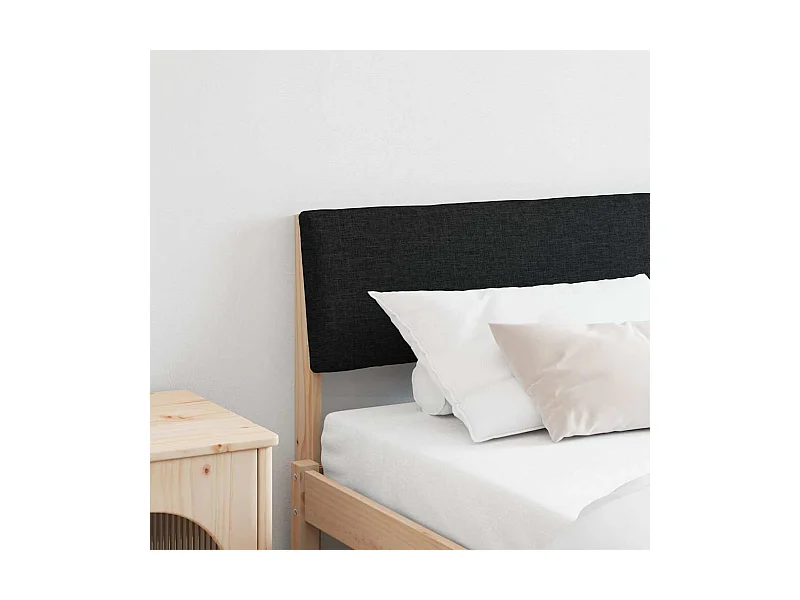 Tête de lit capitonnée Noir 180 cm Pin massif