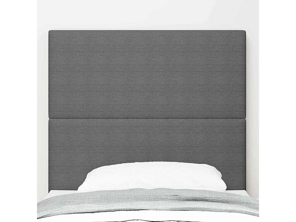 Cabecero con cabecera Manual Gris claro 90 cm Tela de Rayas