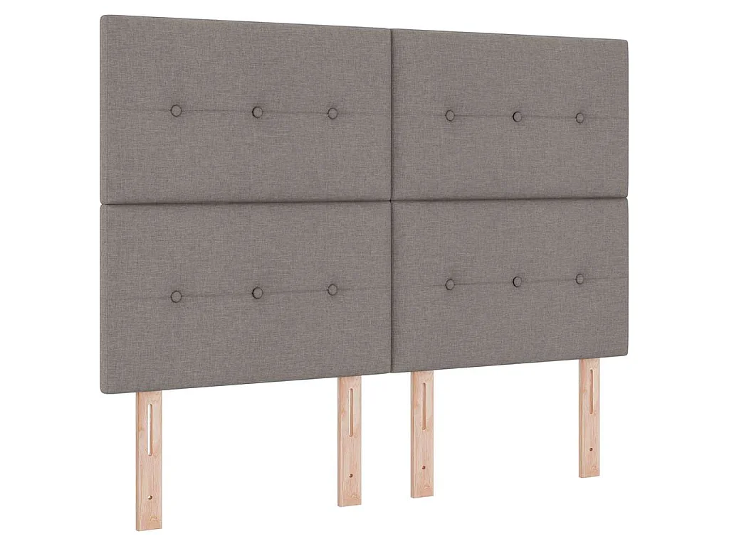 Tête de Lit LED avec des lumières à LED Taupe 160 cm tissu