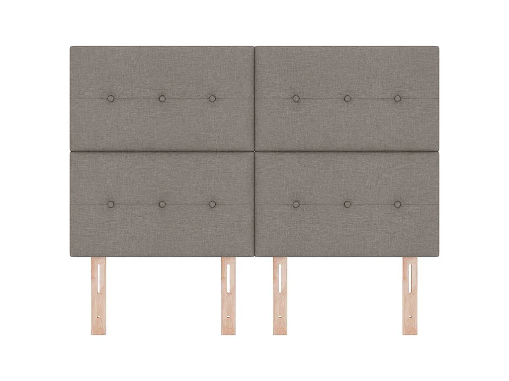 Tête de Lit LED avec des lumières à LED Taupe 160 cm tissu