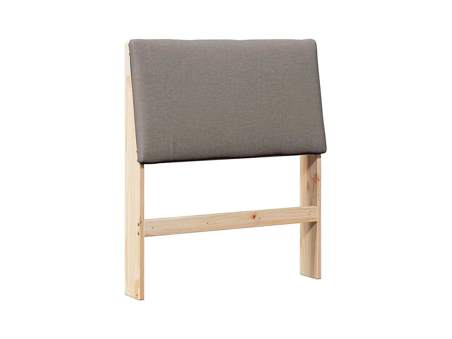 Tête de lit capitonnée Taupe 80 cm Pin massif