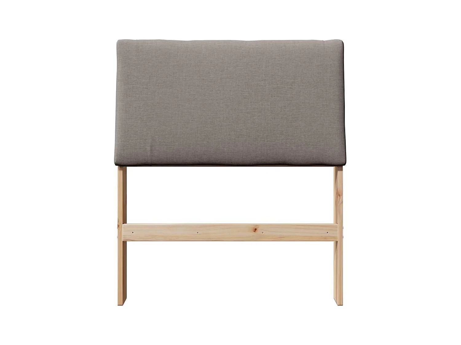 Tête de lit capitonnée Taupe 80 cm Pin massif