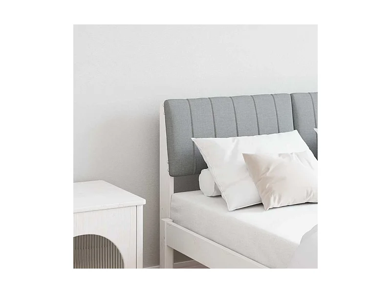 Cabeceira estofada Cinzento-claro 120 cm