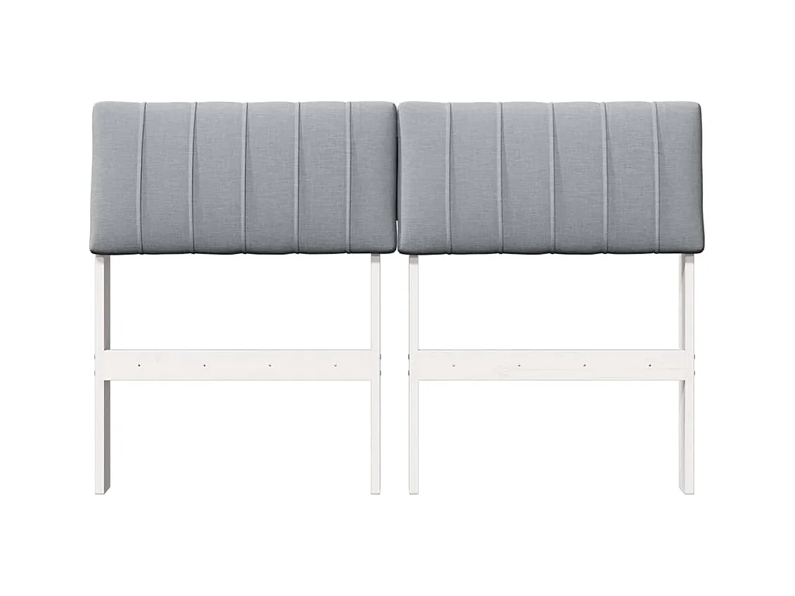 Cabeceira estofada Cinzento-claro 120 cm