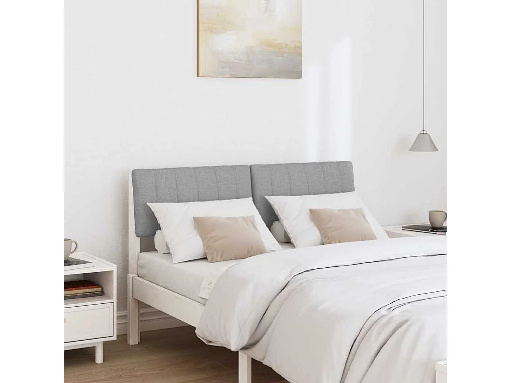 Cabeceira estofada Cinzento-claro 120 cm