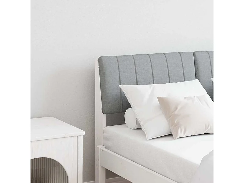 Cabeceira estofada Cinzento-claro 120 cm