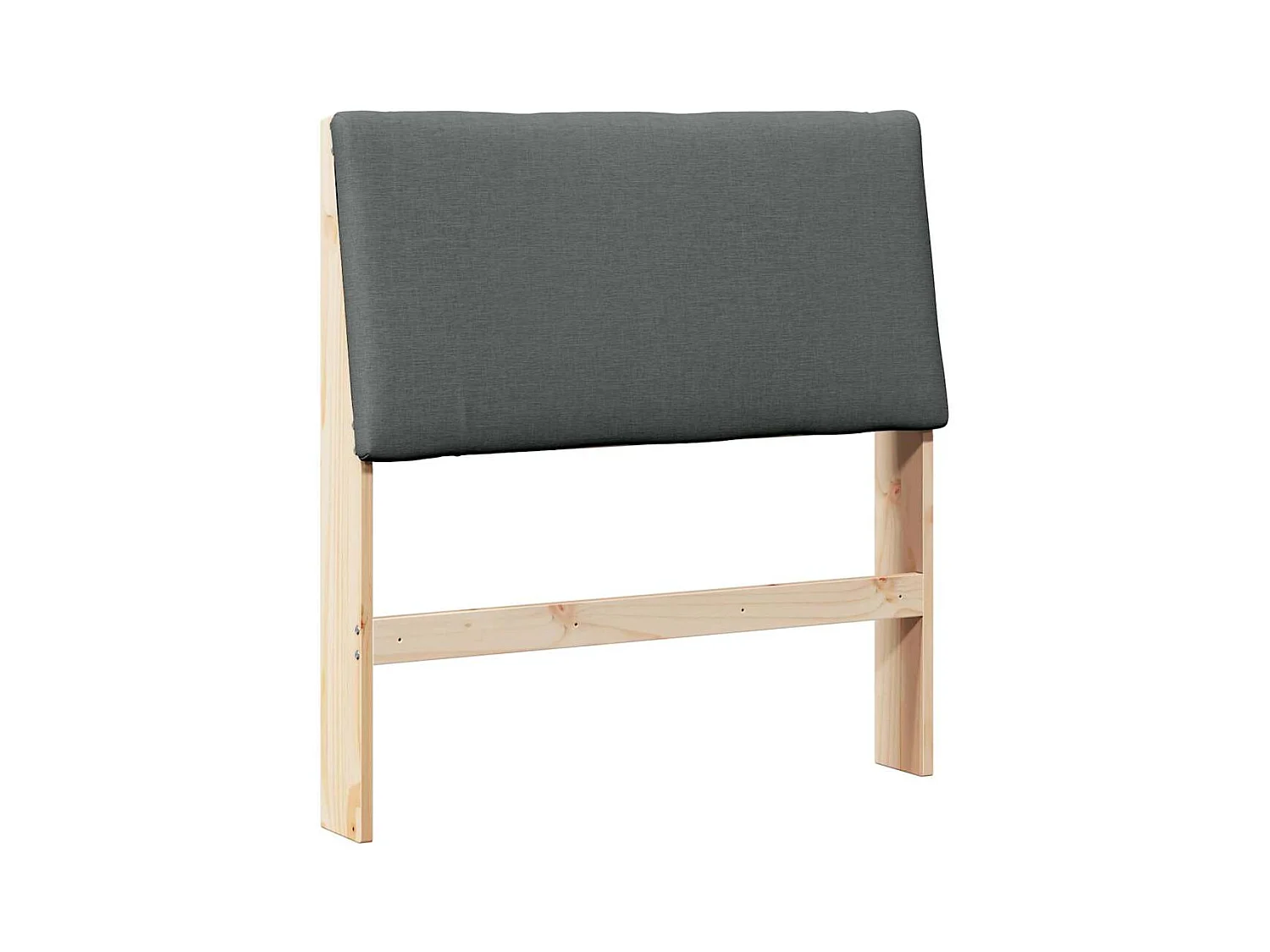 Cabecero tapizado Gris oscuro 90 cm Madera de pino macizo