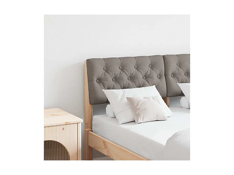 Cabecero tapizado Taupé 120 cm Madera de pino macizo
