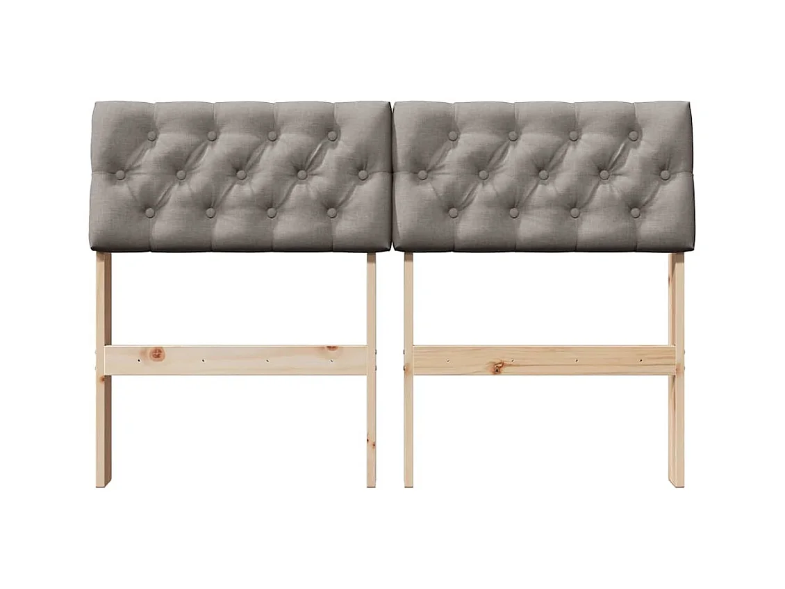 Cabecero tapizado Taupé 120 cm Madera de pino macizo