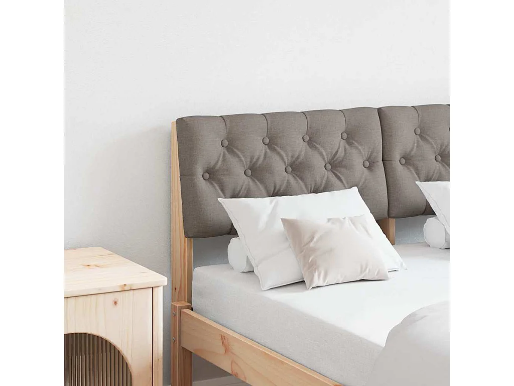 Cabeceira estofada Cinzento-acastanhado 120 cm