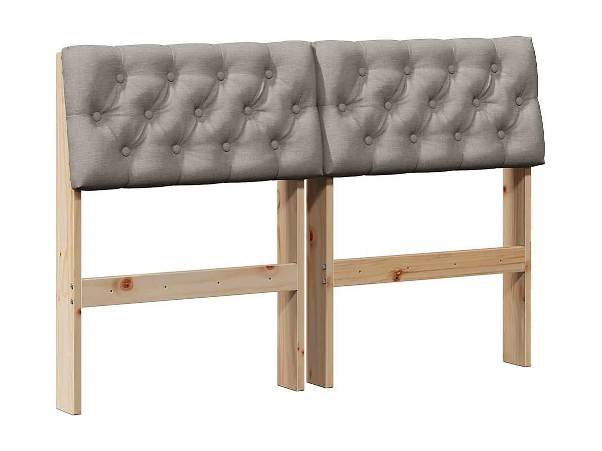 Cabeceira estofada Cinzento-acastanhado 120 cm