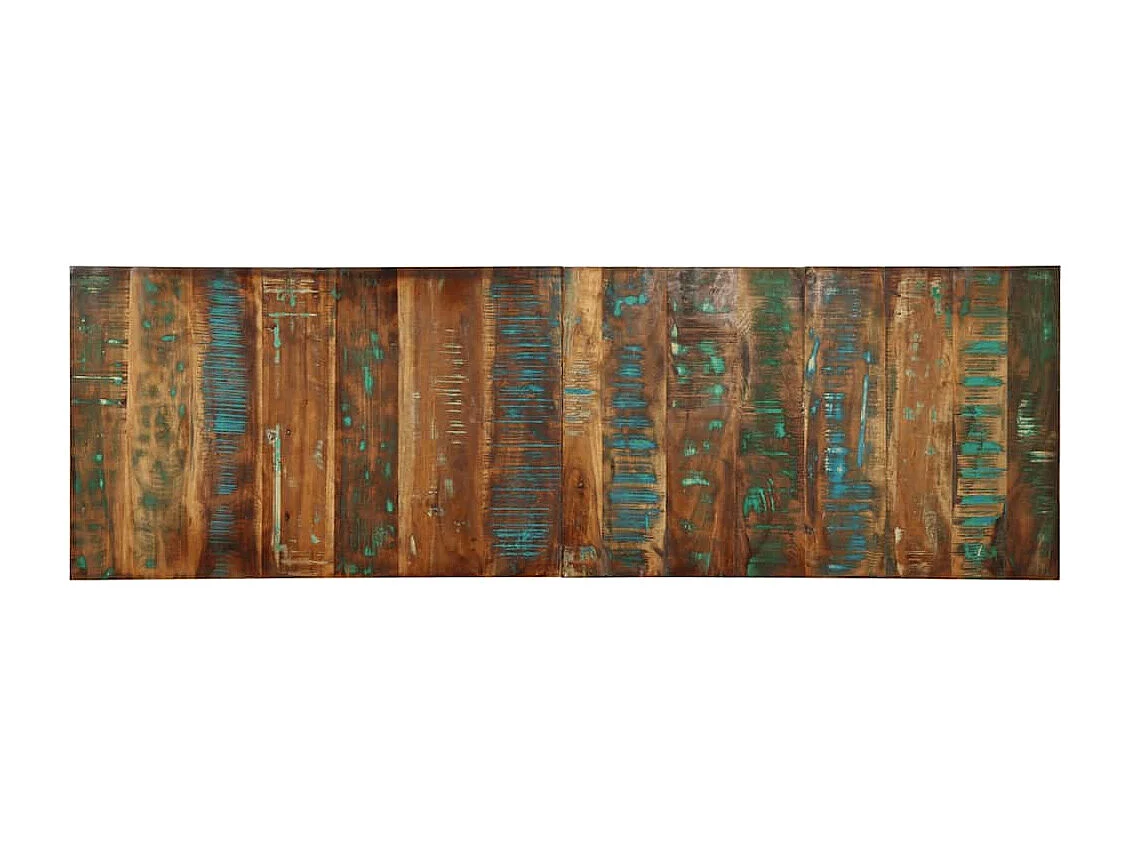Tête de lit multicolore 160 cm bois massif récupération