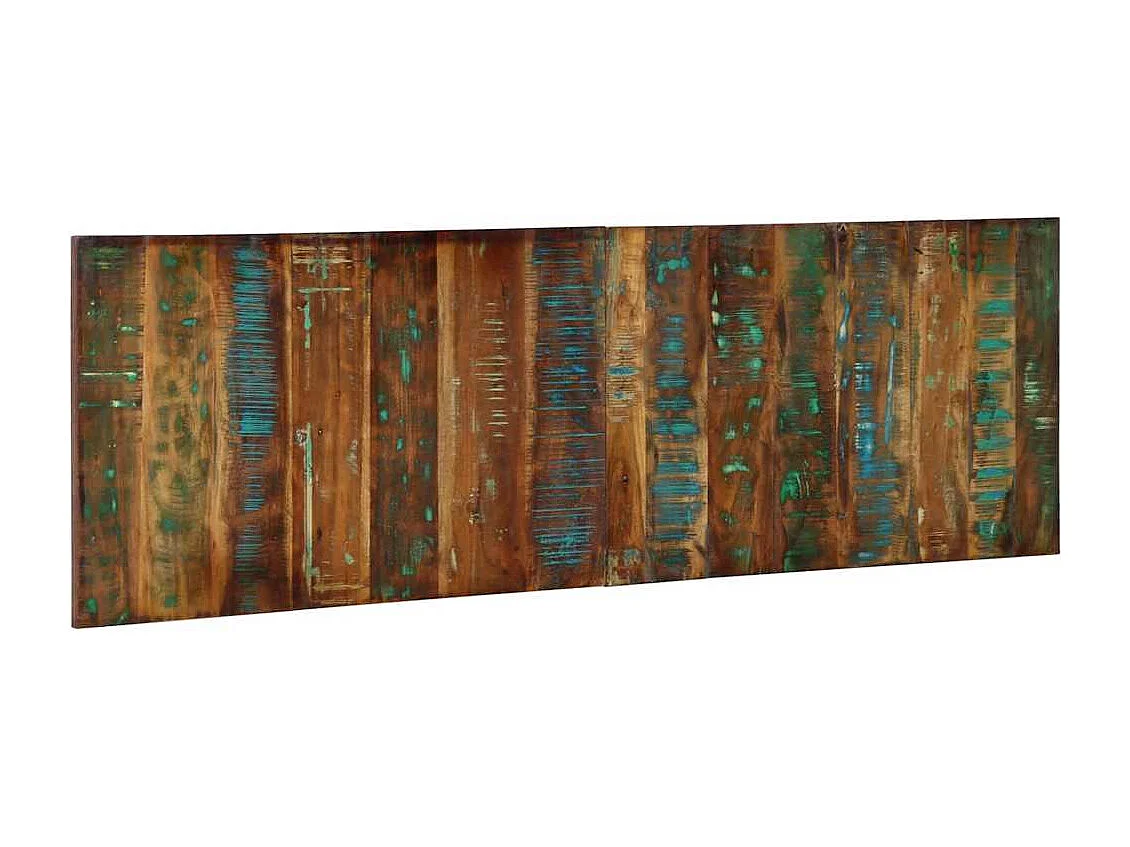 Tête de lit multicolore 160 cm bois massif récupération