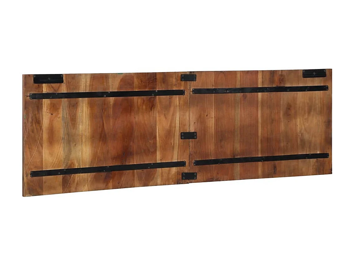 Tête de lit multicolore 160 cm bois massif récupération