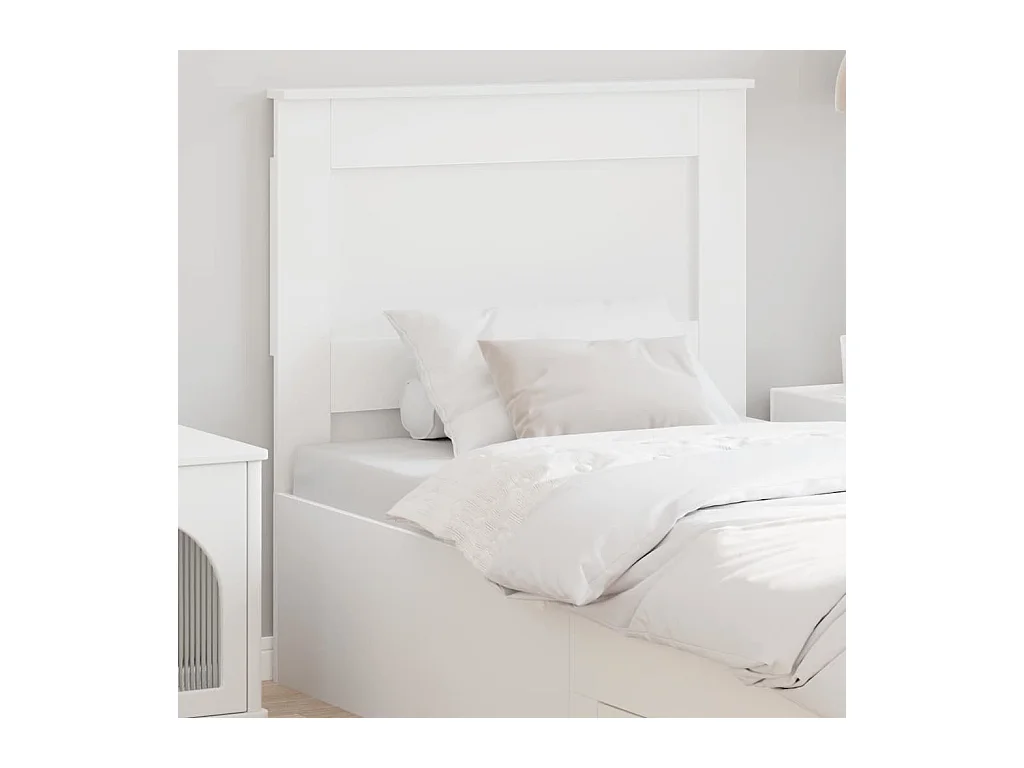 Tête de lit avec tête de lit Blanc 100 cm Bois d'ingénierie