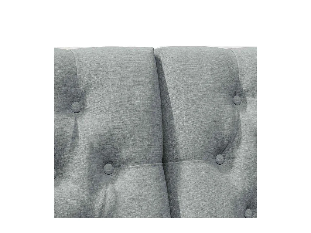 Tête de lit capitonnée Gris clair 200 cm Pin massif