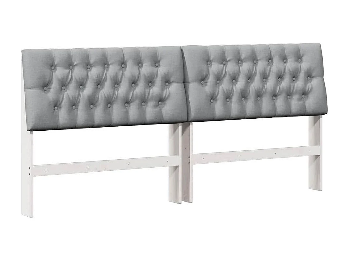Cabeceira estofada Cinzento-claro 200 cm