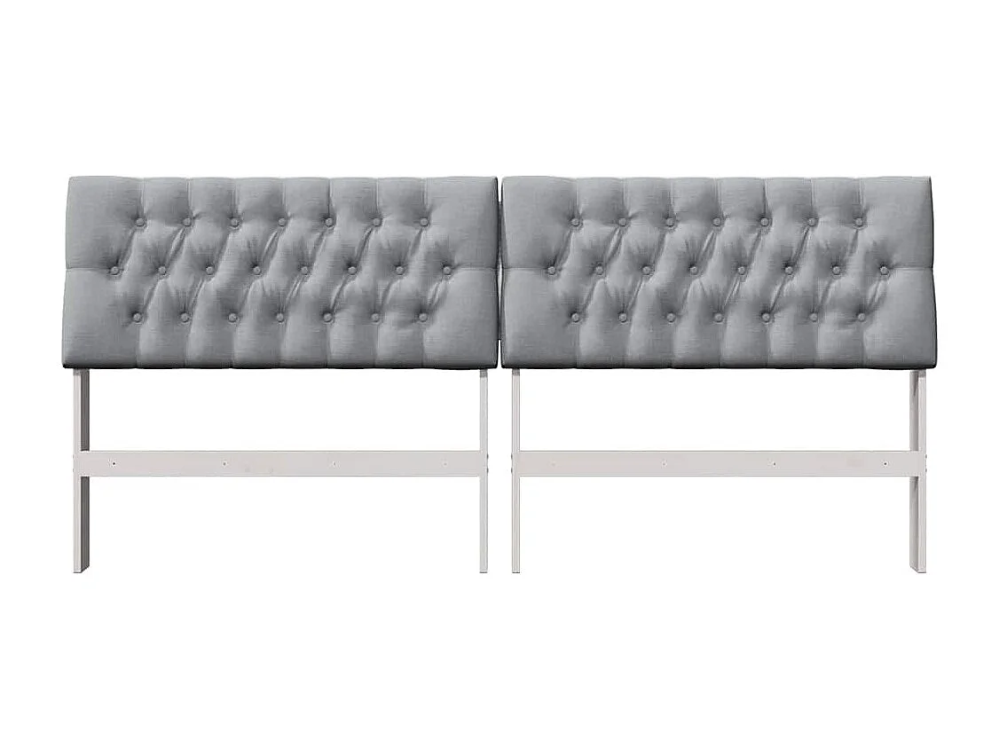Cabeceira estofada Cinzento-claro 200 cm