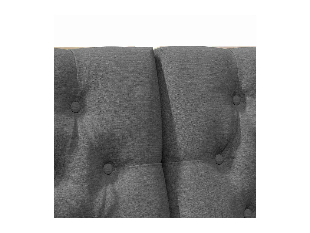Tête de lit capitonnée Gris foncé 200 cm Pin massif