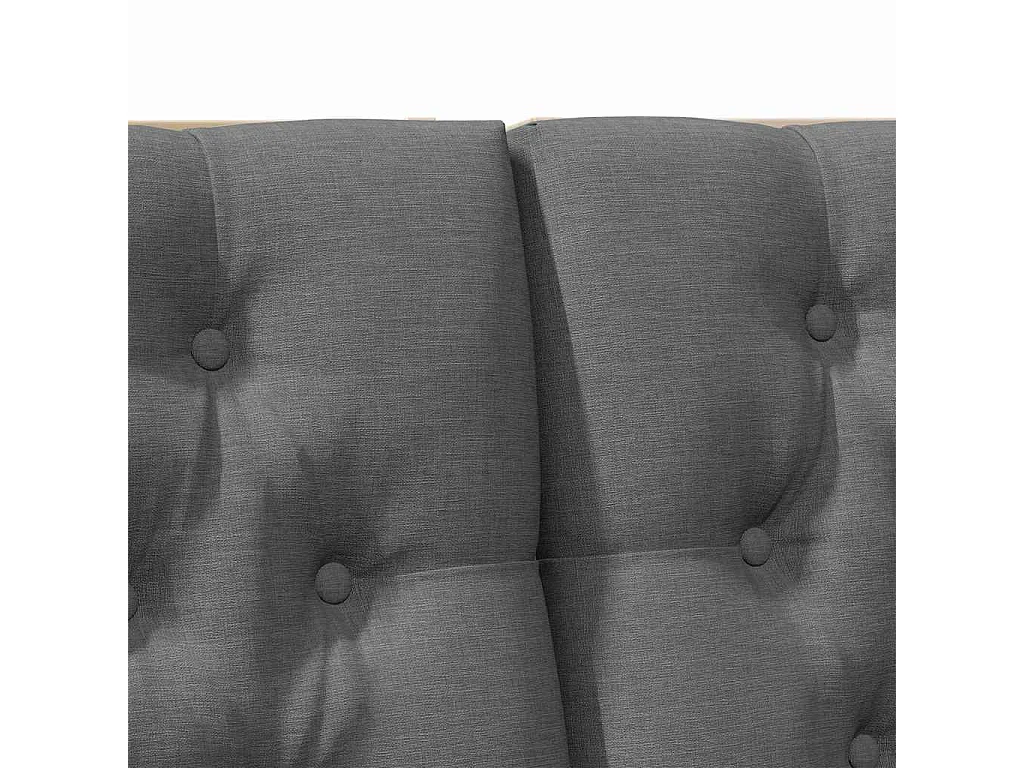Tête de lit capitonnée Gris foncé 200 cm Pin massif