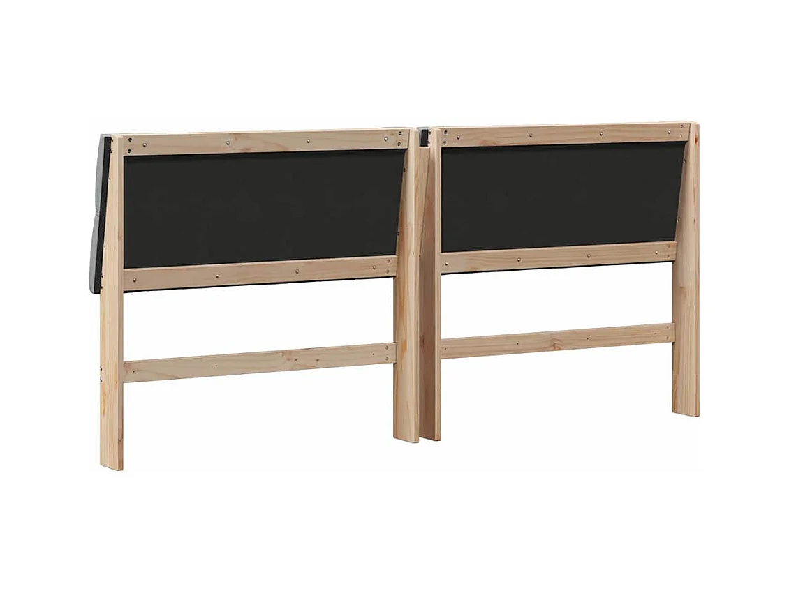 Tête de lit capitonnée Gris clair 200 cm Pin massif