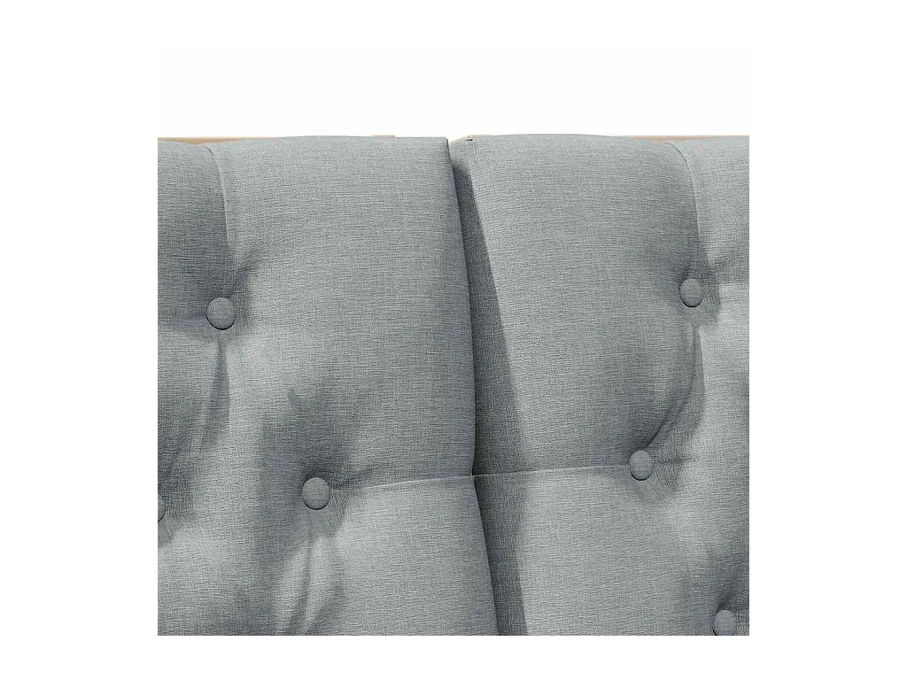 Tête de lit capitonnée Gris clair 200 cm Pin massif