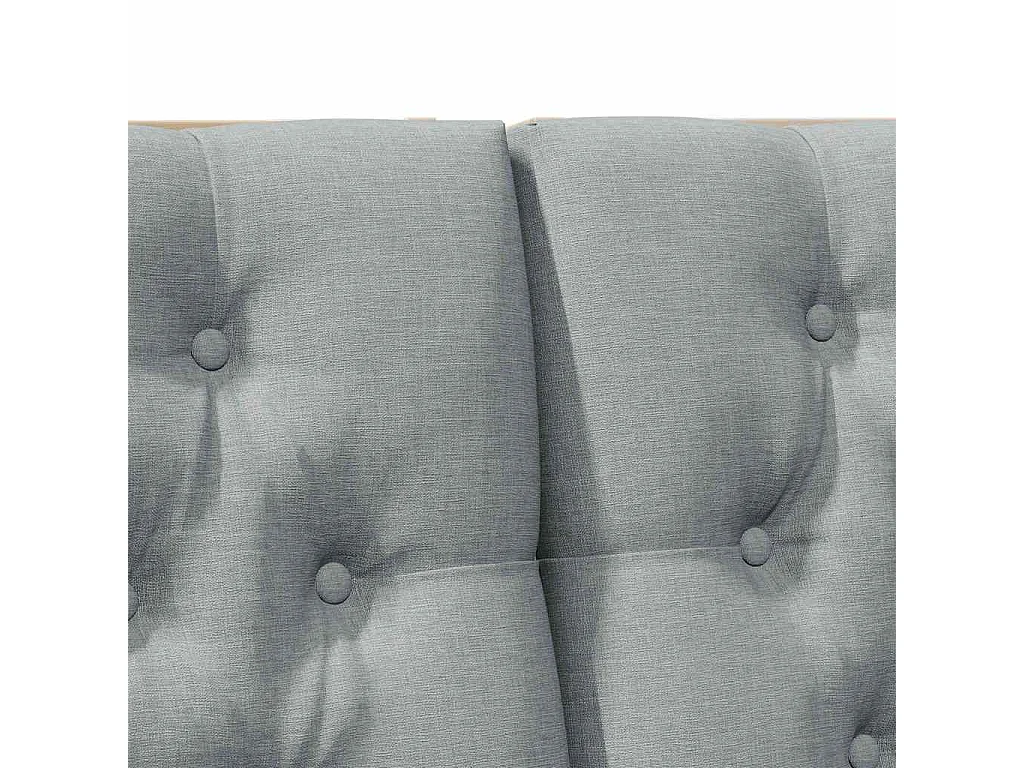 Cabecero tapizado Gris Claro 200 cm Madera de pino macizo