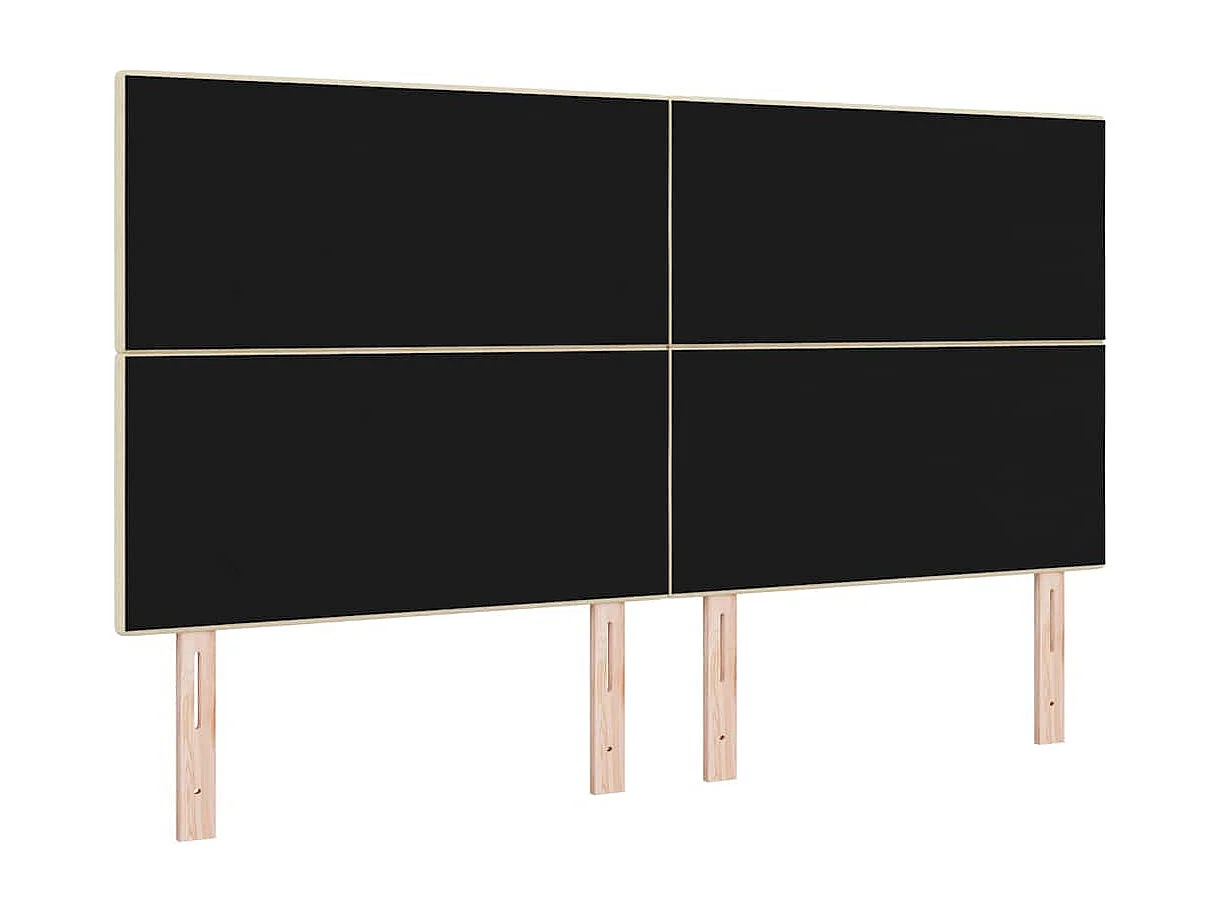 Tête de Lit LED avec des lumières à LED Crème 180 cm tissu