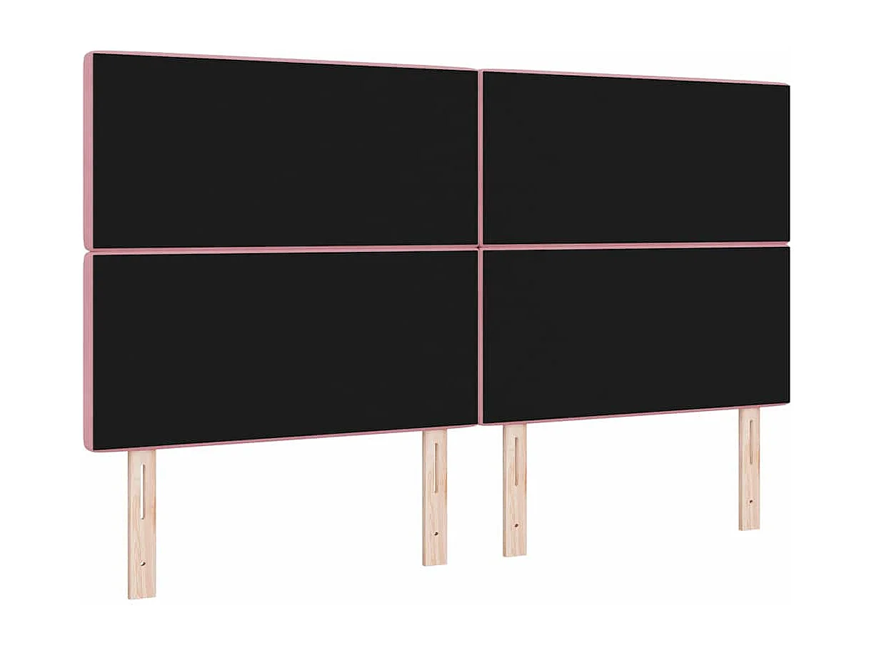 Tête de Lit LED avec des lumières à LED Rose 90 cm Velours