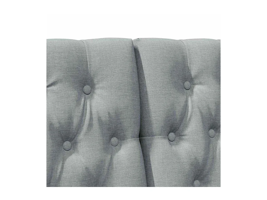 Cabecero tapizado Gris Claro 180 cm Madera de pino macizo