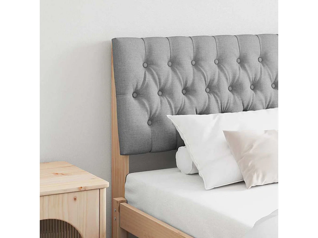 Cabeceira estofada Cinzento-claro 180 cm