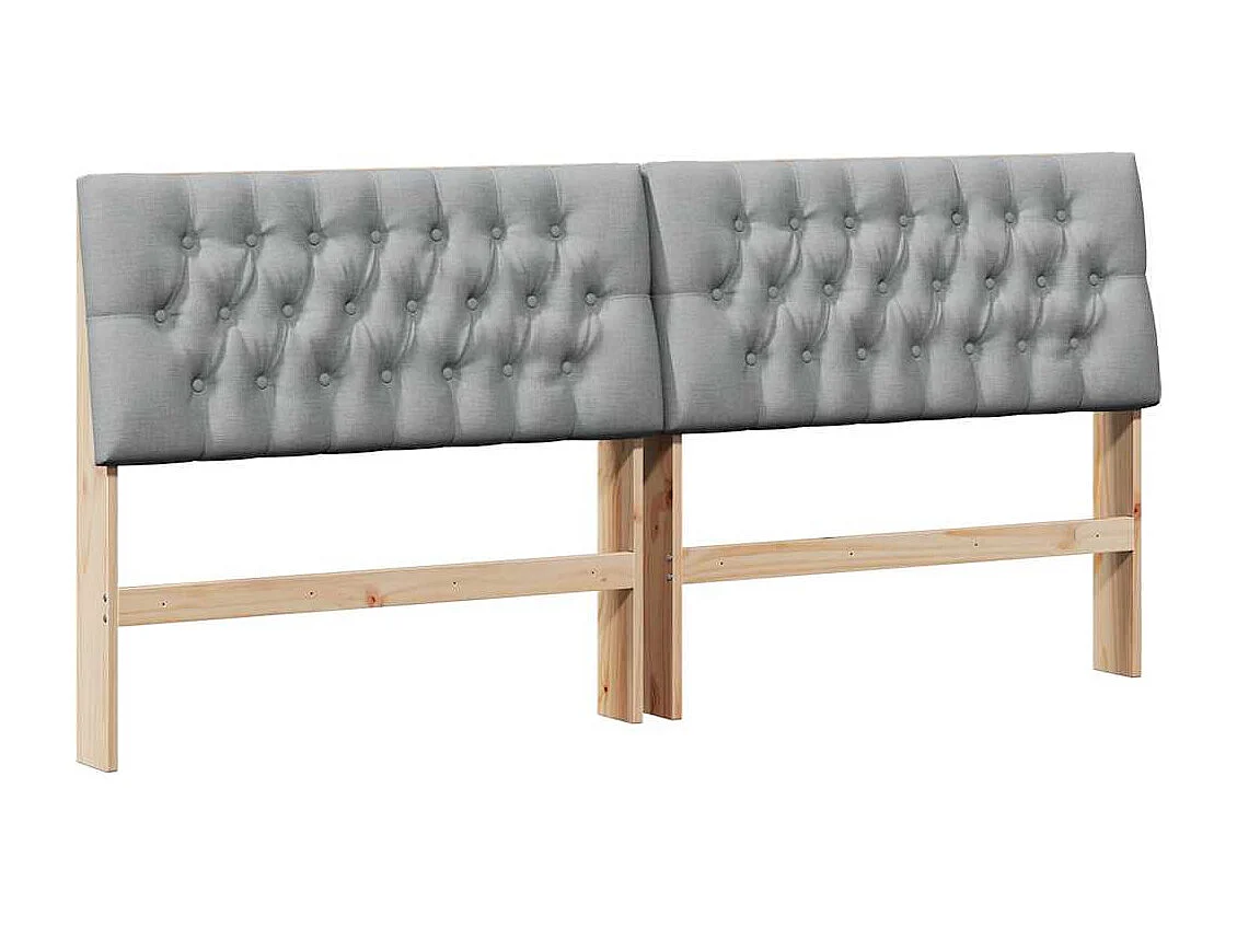 Cabeceira estofada Cinzento-claro 180 cm
